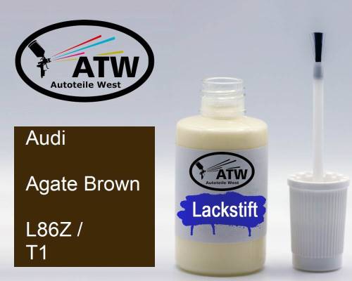 Audi, Agate Brown, L86Z / T1: 20ml Lackstift, von ATW Autoteile West.